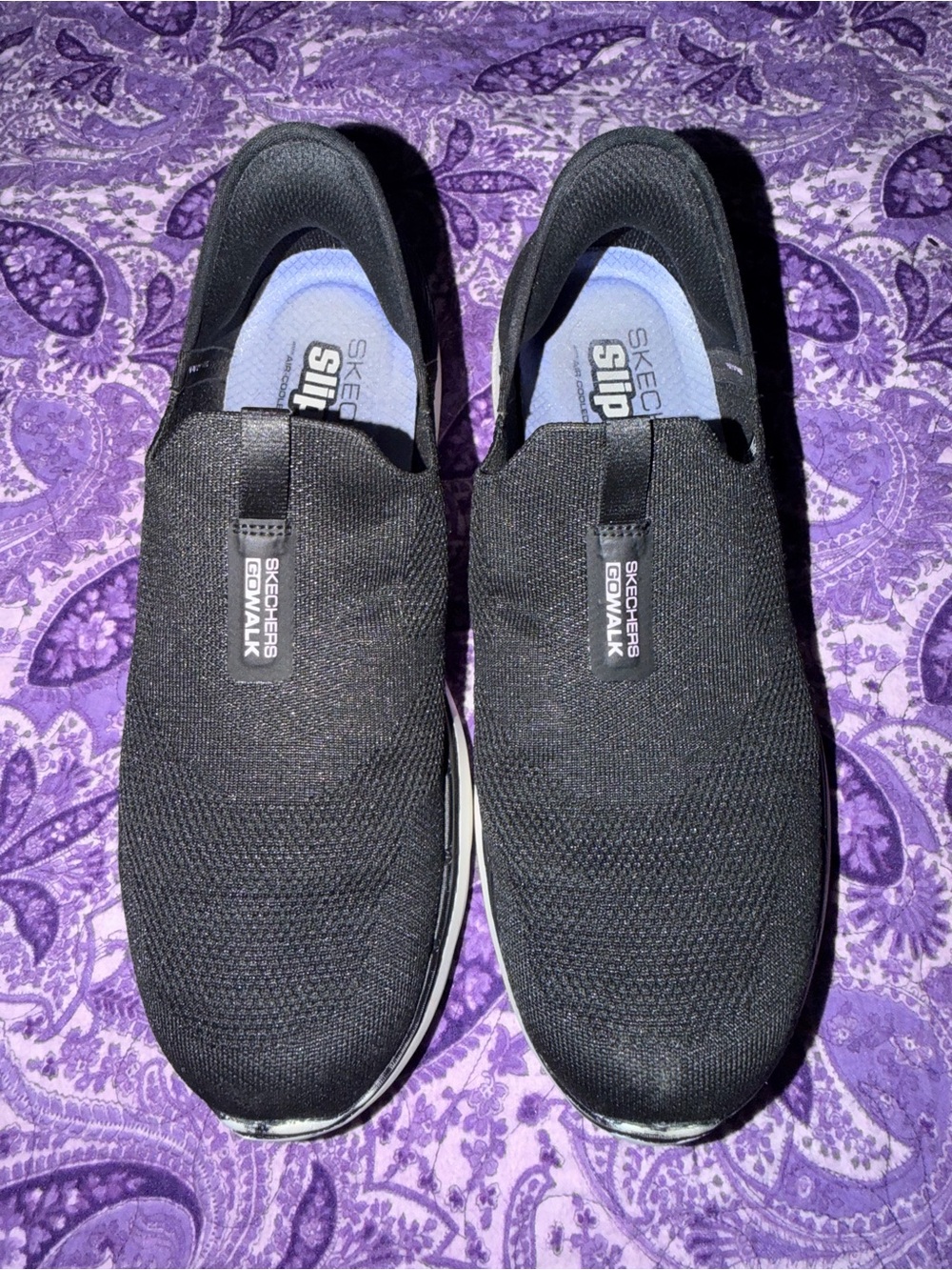 Skechers Womens 124569 Slip-ins GO WALK 6 Fabulous View Sneakers - Black